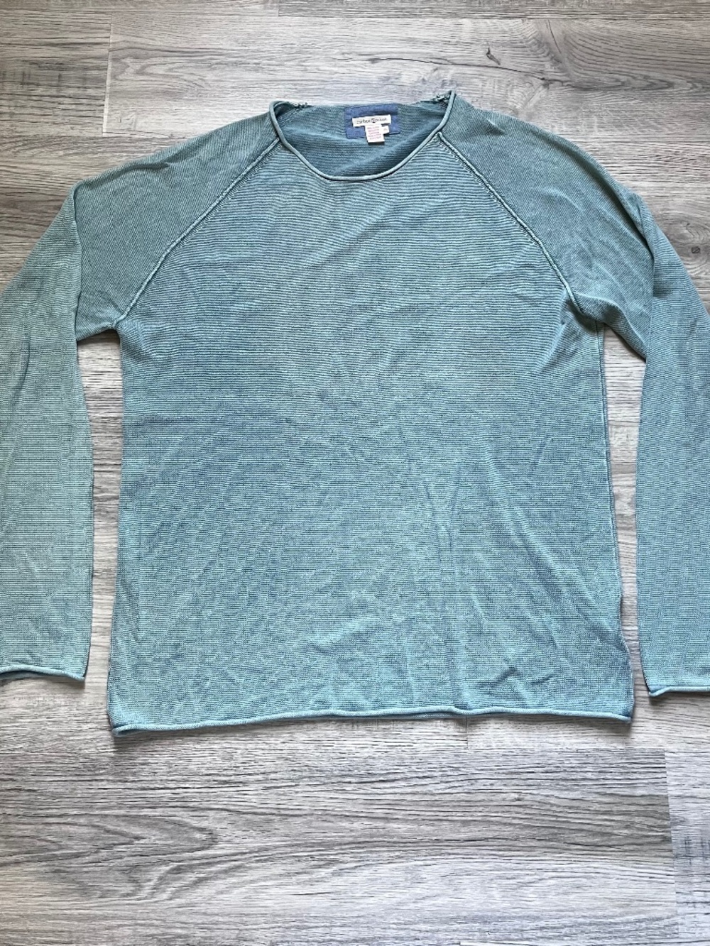 Carbon2Cobalt Men Green Room Light Sweater Size XL Green Cotton Raglan Sleeve